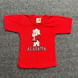Vintage University Of Alabama Shirt Red Single Stitch Size 18 Months Baby